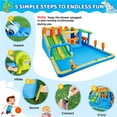 thumbnail image 6 of Yaheetech Water Inflatable Bounce House with Slides, Blower, Blue/Orange, 6 of 7