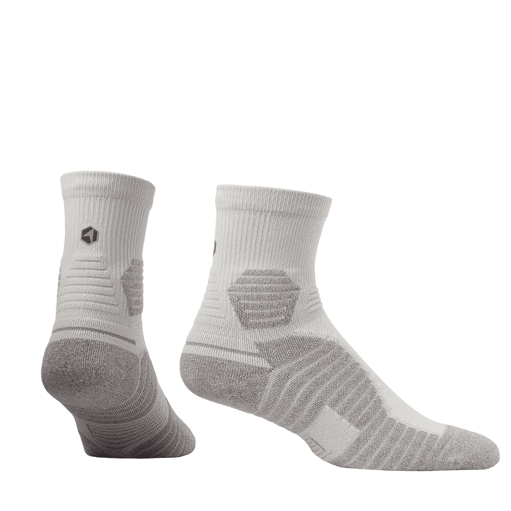 Rock Em Elite Hex Performance Basics Grey Ankle Quarter Socks (L/XL ...