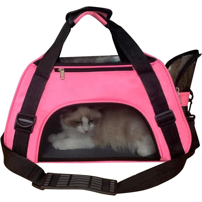 Cat Carrier Soft-sided Airline Approved Pet Carrier Bag,pet Travel Carrier  For Cats,dogs Puppy Comfort Portable Foldable Pet Bag Blue