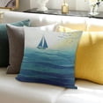 thumbnail image 3 of BANET Aqua Throw Pillow Cushion Cover, Graphic with Birds Seascape Horizon , Decorative Square Accent Pillow Case 18x18in, 3 of 5