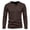 Brown, variant on Mens Long Sleeve T-Shirt Waffle Knit Three Button Henley Long Sleeve Tee Solid Soft Stretch Everyday Basic Shirt
