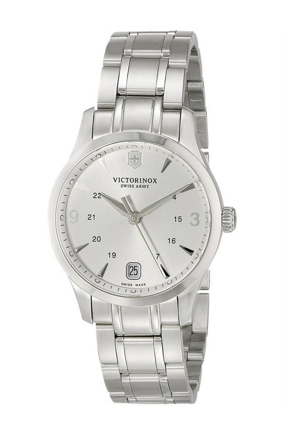 Swiss Army 241539 Women's Alliance Small Silver Dial Stainless Steel Watch