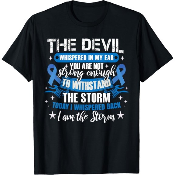 Blue Ribbon Colon Cancer Warrior Awareness T-Shirt