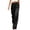 *Black, variant on Women's Satin High Waist Wide Leg Pants with Drawstring,Casual Trousers with Pockets Red,Women's Plus XXL