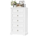 thumbnail image 4 of Homfa 5 Drawers Tall Dresser, Chest of Drawers Storage Bedroom Dresser Cabinet for Closet Living Room, White, 4 of 8