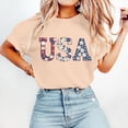thumbnail image 4 of jobturf American Flag Tops Women Summer Cute Short Sleeve Tunic Shirt Patriotic 4th of July Tee Memorial Day Tshirt Girls Crop Tops, 4 of 6