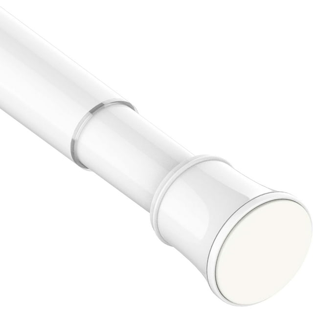 WWS-1PCS Tringle de Rideau de Douche Tringle de Séparation de Pièce Tringle de Rideau de Douche Tringle de Rideau de Douche Réglable Antirouille Antidérapante Sans Perçage en Acier Inoxydable pour Salle de Bain Cuisine Blanc