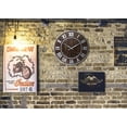 thumbnail image 5 of Infinity Instruments Wine Barrel Dark Brown Round 23-inch Quartz Analog Wall Clock, 5 of 7