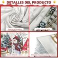 thumbnail image 3 of Mantel Navideño, Navideño Rectangular de 60 x 84 Pulgadas, Diseño Muñeco Nieve Invierno, Casa, y Árboles Navidad, Manteles Navideños Perfecto para Fiesta/Picnic/Cena/Decoración (Blanco) Mu帽eco nieve, 3 of 7