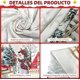 thumbnail image 3 of Mantel Navideño, Navideño Rectangular de 60 x 84 Pulgadas, Diseño Muñeco Nieve Invierno, Casa, y Árboles Navidad, Manteles Navideños Perfecto para Fiesta/Picnic/Cena/Decoración (Blanco) Mu帽eco nieve, 3 of 7