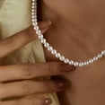 thumbnail image 4 of Nmkwnr Faux Pearl Choker Necklace Round Pearl Necklace Pearl Jewelry Gift for Women, Champagne, 4 of 6