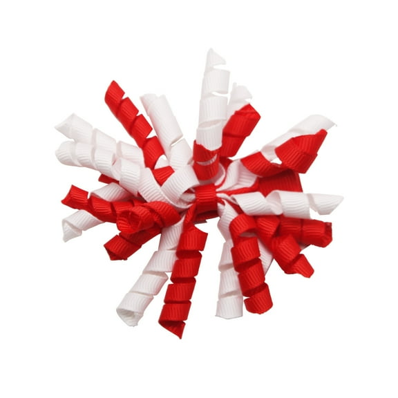 Namzi 2pcs Girls Kids Teens Hair Bows Ties Curly Elastic Hair Tie Ribbon Ponytail Holder Hair Band Hair Accessories,A07