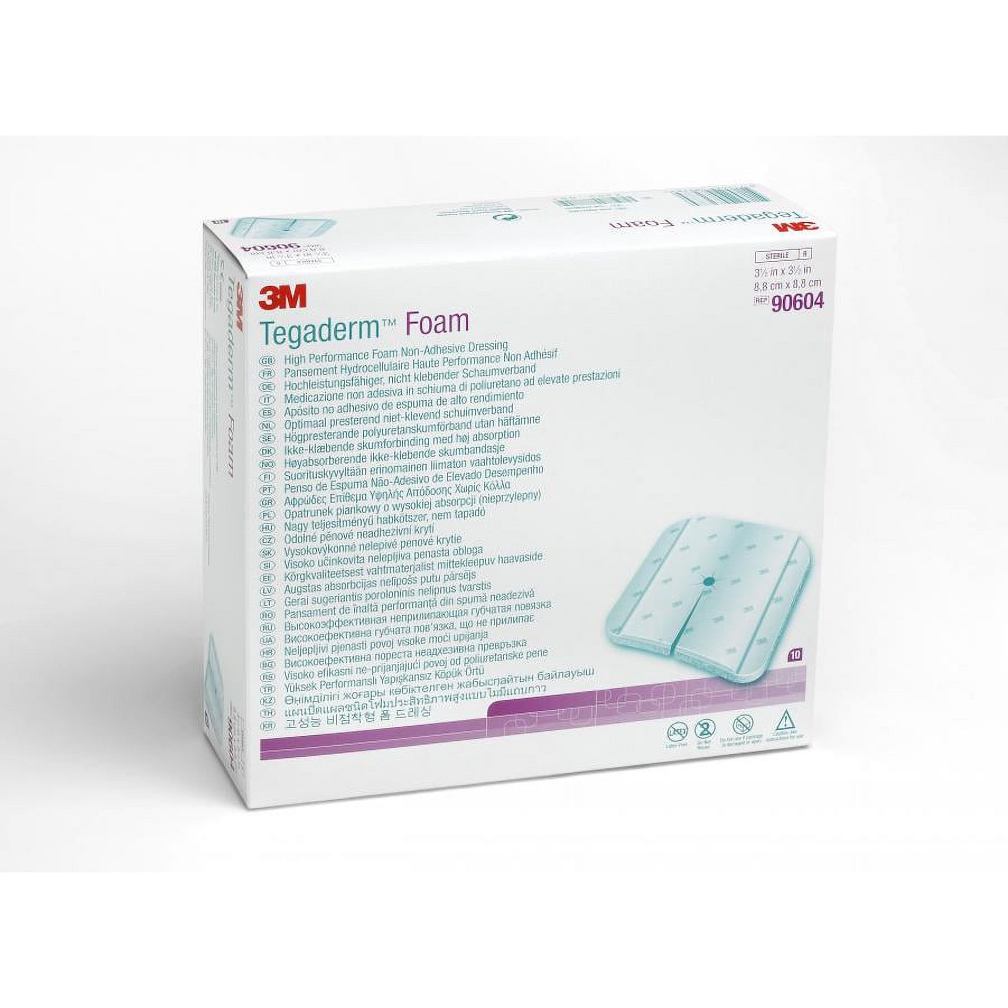 3M Tegaderm High Performance Adhesive Foam Dressing, 3.5 x 3.5 Inch, 10 Count