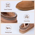thumbnail image 3 of Zapatillas Gdazzio para mujer, fuzzy, acogedoras, tobilleras, castañas, 3 of 8