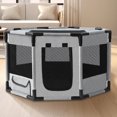 thumbnail image 4 of Dog Playpen Oxford Fabric Cat/Dog House Cage Large Pet Fences (Light Grey), 4 of 7