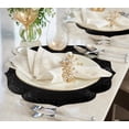 thumbnail image 3 of Black Beaded Placemats Set of 4 for Dining Coffee Table Scratch Heat Stain Resistant Charger Kitchen Decor Durable Tablemats - Fall Autumn Thanksgiving Holiday - 13.75 Inches, 3 of 7