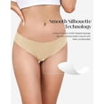 thumbnail image 4 of Aijolen Seamless Thongs for Women No Show Soft Invisible Camel Proof Panties Ice Silk 6 Pack(M,Soft Veil), 4 of 7
