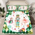 thumbnail image 2 of Feelyou Green Christmas Nutcracker Twin Sheet Sets, Ballet Princess Twin Fitted Sheet, Western Festival Flat Sheet, Luxury Bedroom Decor,3-Piece, 2 of 7