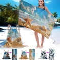 thumbnail image 1 of LSLJS Microfiber Beach Towel Oversized Beach Blanket Two-in-one Beach Bag-digital Printed Drawstring Bag, Beach Towel Bath Towels, 1 of 9