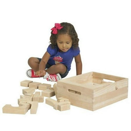 Early Childhood Resources ELR-19001 64 Pc Hardwood Unit Block Set with Carry Case