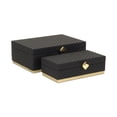 thumbnail image 5 of Baskura Vinyl Rattan Rectangular Box Set - Black- Gold Metal Base -, 5 of 11