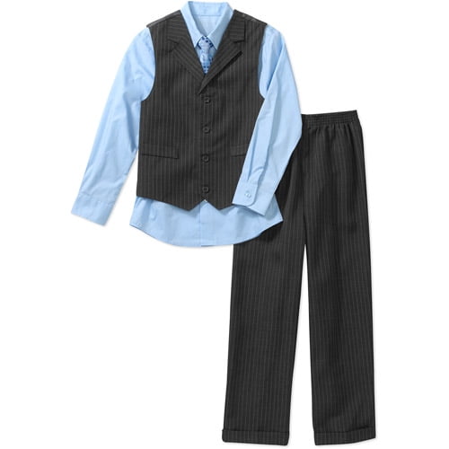 Boys' 4 Piece Shirt, Pants, Vest and Tie Set