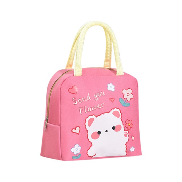 fsxdhpcsgfc Portable Thickened Thermal Insulation Bento Bag Cartoon Thermal Insulation Lunch Bag Large Capacity Portable Cloth Thermal Insulation Bag Portable Bento Bag Thermal Lunch Tote with Water