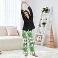 thumbnail image 6 of Dailycode Women's Pajama Pants Wide Leg Lounge Pj Bottoms With Pockets Succulents Flowers, 6 of 7