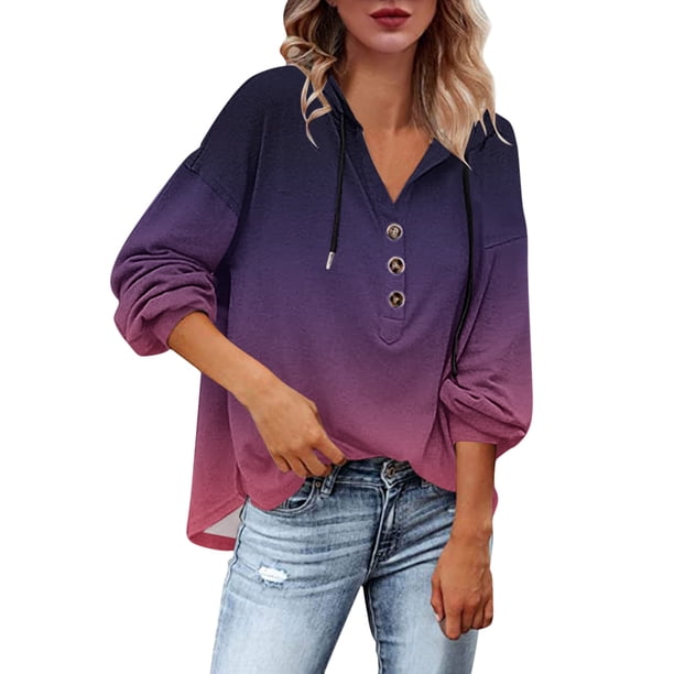 Gibobby Sudaderas para mujer, Sudadera Campus French Terry Hoodie, Mujer(Morado,XG)