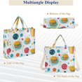 thumbnail image 6 of FORMRS Womens Corduroy Tote Bag Crossbody Shoulder Handbag with Pocket, Bubbles Hamburger, 6 of 7