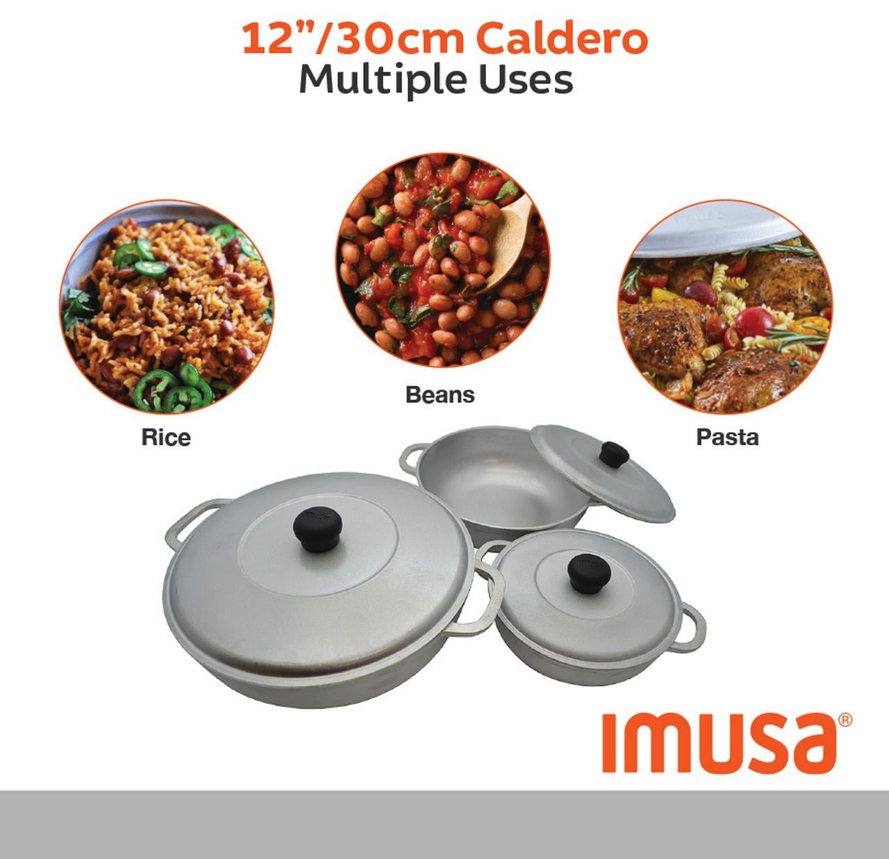 IMUSA 3-Piece 11.53-in Aluminum Cookware Set with Lid(s) Included