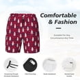 thumbnail image 3 of Fuzoiu white Tree red plaid Print Men's Swim Shorts,Quick-Dry Double-Layer Swim Trunks,Board Trunks,Beach Shorts Swimwear Bathing Suits-XX-Large, 3 of 6
