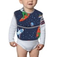 thumbnail image 6 of Bingfone Mess-Proof Baby Bib - Waterproof Bib For Baby Boy Or Girl With Food Catcher Pocket, Unisex-Dinosaur Astronaut Space Surfing, 6 of 8