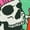Heather Irish Green, variant on Coffee Skull Life Tee