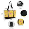 thumbnail image 2 of FORMRS Canvas Laptop Tote Bag for Women with 15.6" Computer Compartments Shoulder Handbag, Big Pink Stars Pattern, 2 of 7