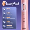 thumbnail image 3 of Smyeviva Sonic Electric Toothbrush for Adults High Power Rechargeable 10 Brush Heads 5 Modes Smart Timer Soft Bristle Toothbrushs(Pink), 3 of 11