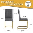 thumbnail image 5 of Dining Chairs Set of 4, Cantilever Side Chairs with PU Upholstered and Stainless Steel Legs, Dining Chairs for Kitchen, Living Room, 5 of 10