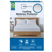 Mainstays Cooling Waterproof Fitted Mattress Protector, Queen