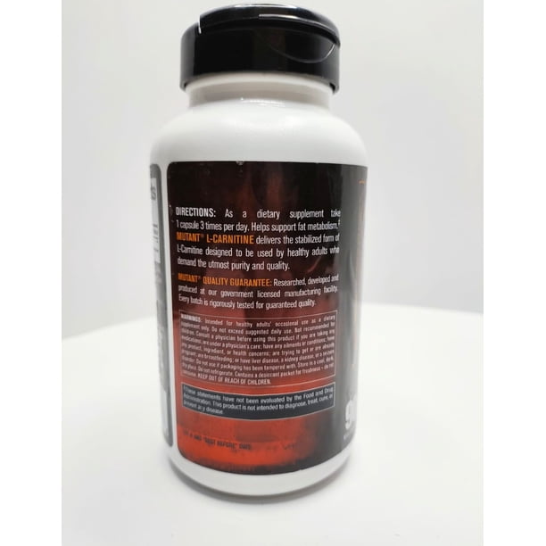 Carnitina Mutant 90 Capsulas | Walmart en lnea