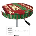 thumbnail image 4 of Pofeuu It's The Most Wonderful Time Of The Year Print Round Bar Stool Covers - Super Soft and Washable Elastic Stool Cushion Slipcover Easy Clean Velvet-14 inch, 4 of 7