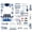 Blue And White, variant on Party Decorations Graduation Party Photo Booth Frame Class Of 2025,Blue And White,Perfect For Celebrating Graduates,Durable And Fun