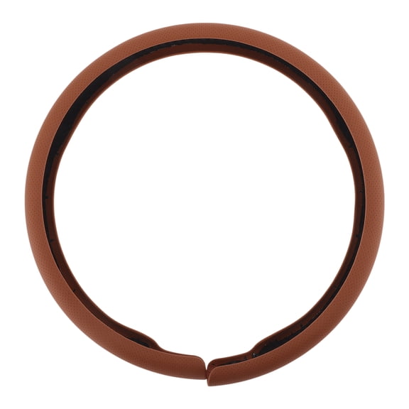 PU Artificial Leather Steering Wheel Cover ABS Car Steering Wheel Protector 14.96" Mocha Brown 1 Pc