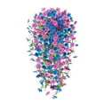 thumbnail image 2 of Exotic Hanging Flower Basket with Artificial Dried Flowers & Leaves,Porch Patio Bedroom Wall Decoration Garland(pink+blue),C,1PC(69 mesh), 2 of 5