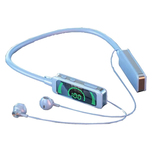 ClearanceNeckband Bluetooth Headphones, 200h Extra Long Playtime Wireless Stereo Neckband Earbuds with Microphone, Balanced Armature Drivers in Ear Headset for Sports/Workout73a