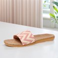 thumbnail image 4 of HUISZJ Linen Slippers Casual Beach Slippers Non-slip for Indoor Outdoor Daily Shoes （Pink 37-38）, 4 of 10