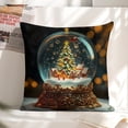 thumbnail image 6 of Snow Globe Linen toss pillowcase Decoration pillowcase Gift preferred 20x20" Cushion cover 4 set Sofa pillowcase Sofa bedroom living room car, 6 of 8