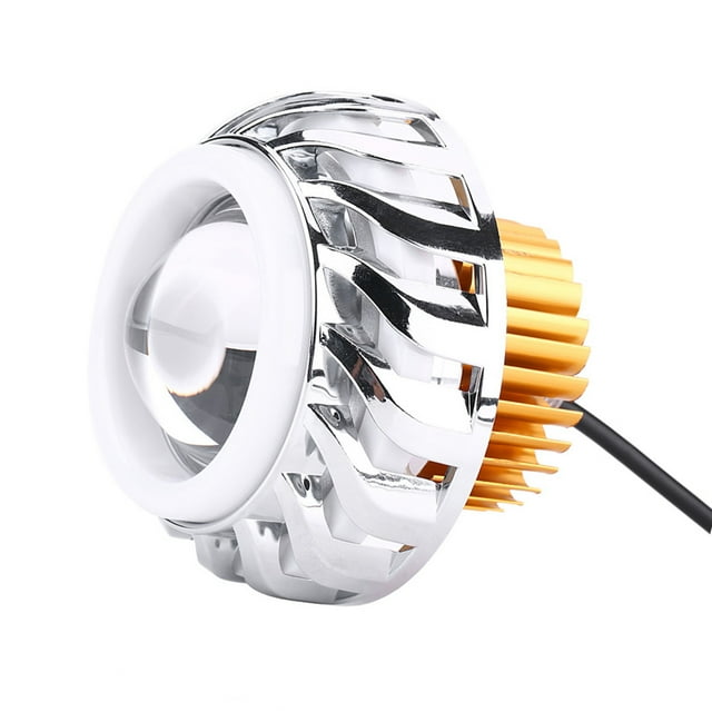 Faro LED para motocicleta, lente de proyector, lámpara de cabeza de ojo de diablo de Ángel Dual, tipo ciclón