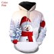 thumbnail image 3 of Sudadera con capucha con estampado 3D de Feliz Navidad para hombre, sudadera con capucha de muñeco de nieve, sudaderas divertidas y lindas para adultos y niños, sudadera con capucha de talla grande, 3 of 5