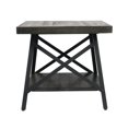 thumbnail image 2 of Artum Hill Hudson Antique Gray 24" Square End Table with Shelf and X-Base Metal Legs, 2 of 5