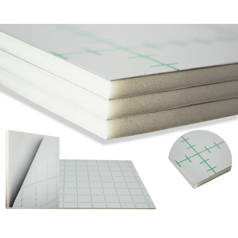 Foam Core Backing Board 3/16 White 1 Side Self Adhesive 24x48- 100 Pack.  Many Sizes Available. Acid Free Buffered Craft Poster Board for Signs